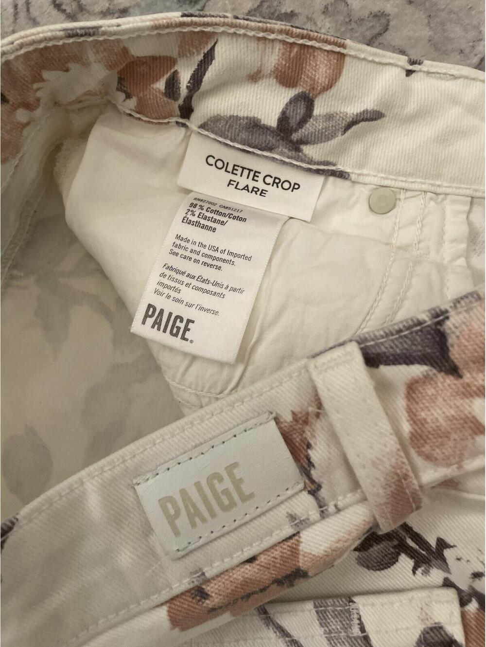 Paige Jeans Pants Women's Size 27 Colette Crop Flair Cotton - Picture 2 of 8
